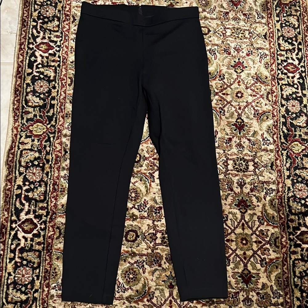J. Crew Pixie Black Skinny Pants Rear Zipper Size Medium